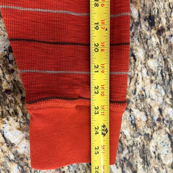 Banana Republic Cotton Orange Striped Long Sleeve Shirt Size XXL - Picture 9 of 11